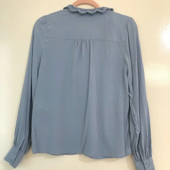 Sezane Chlo Shirt in Vintage Blue - Picture 4 of 7